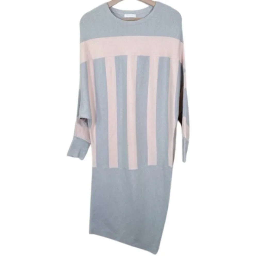 It Michaa Womens Free Size Color Korea Striped Knit Dress